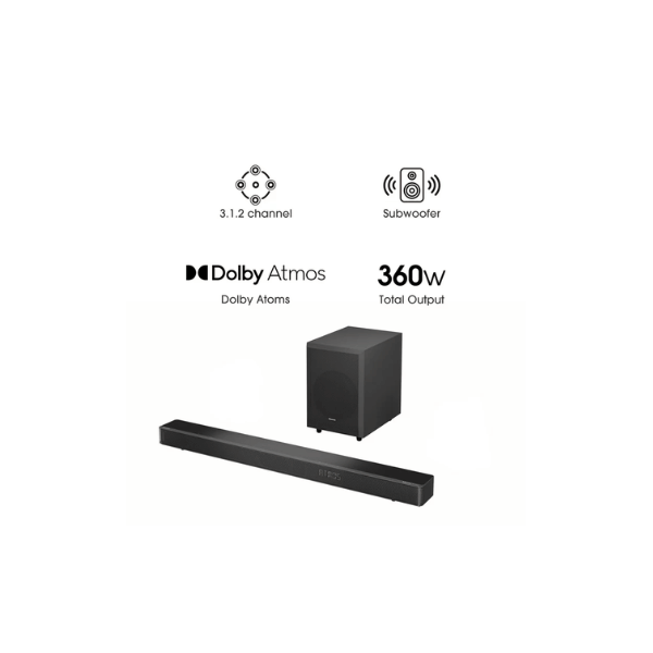Hisense 3.1CH AX3120 360 W Soundbar Black
