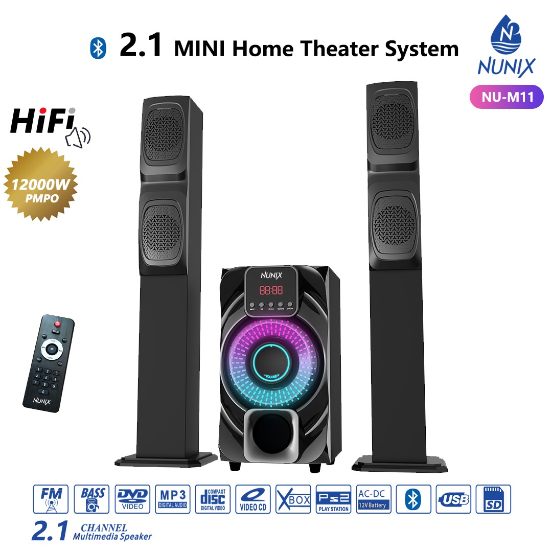 Nunix 2.1CH NU-M11 Home Theatre System tall boy