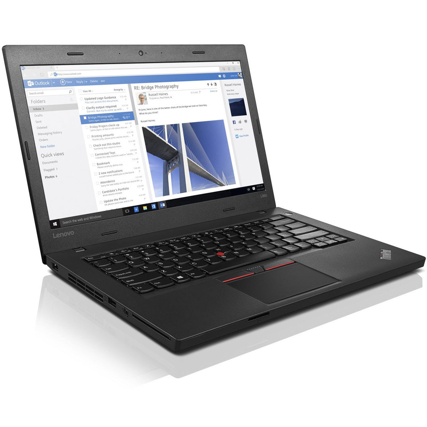 Lenovo Thinkpad L460 Intel Core i5 6th Gen 8GB RAM 256GB SSD 14 Inch HD Display