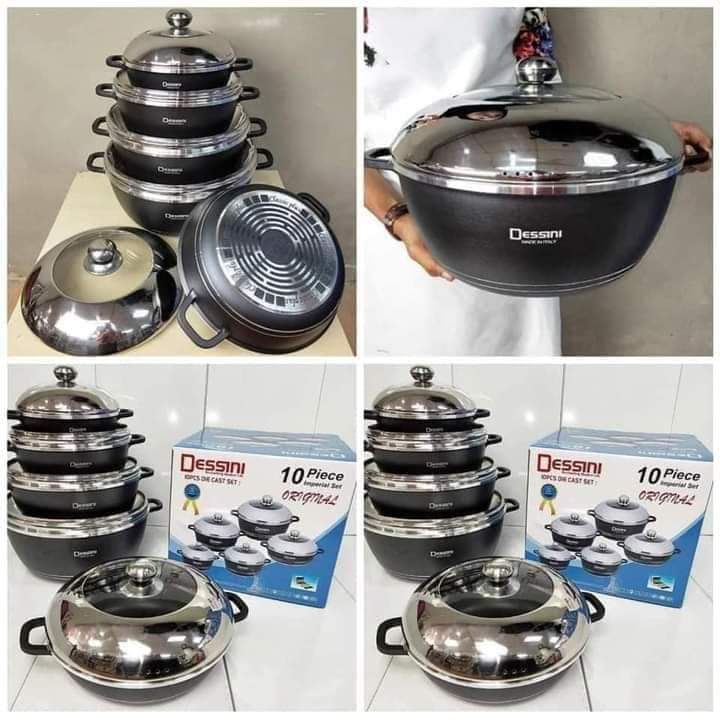 Dessini 10 Piece Heavy Gauge Anti-Scratch Non-Stick Cookware Set