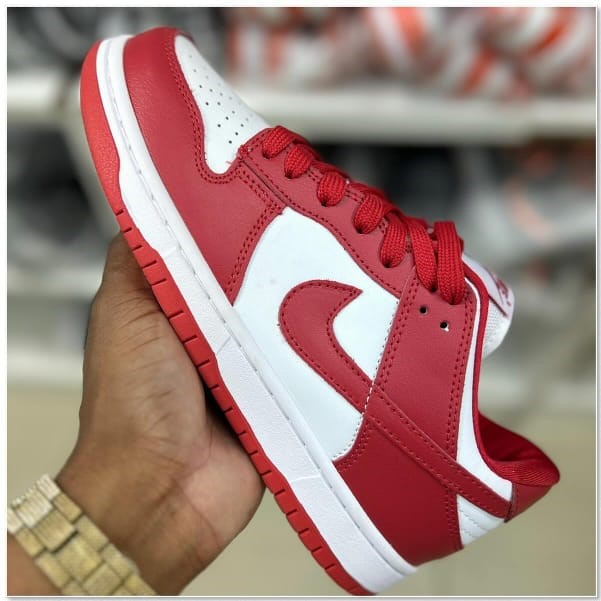 Red Nike SB Dunk Low Sneakers