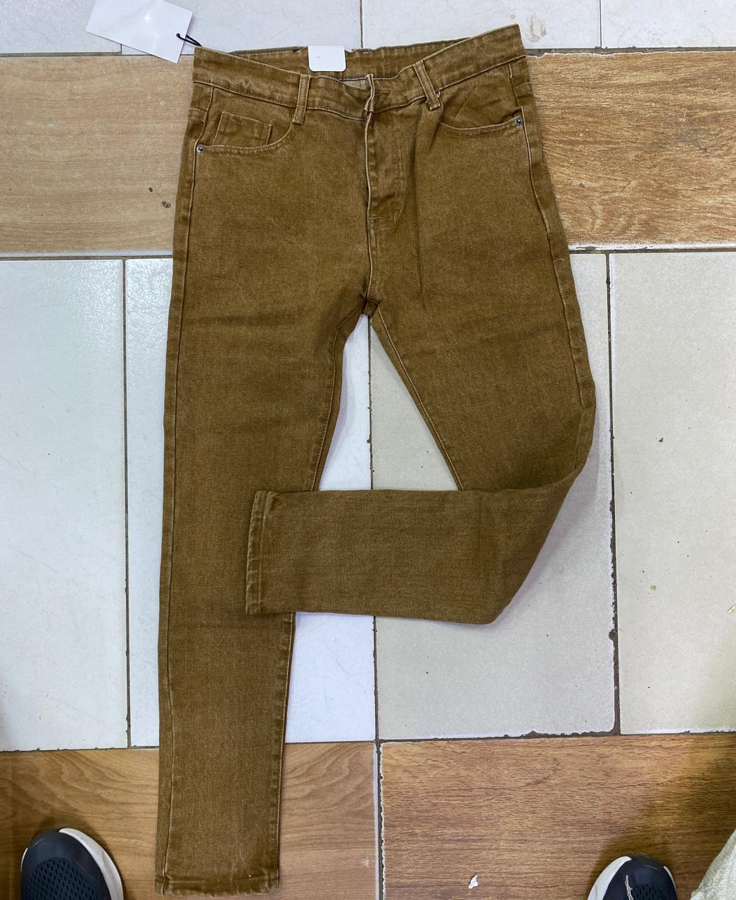 Premium brown non-fade jeans