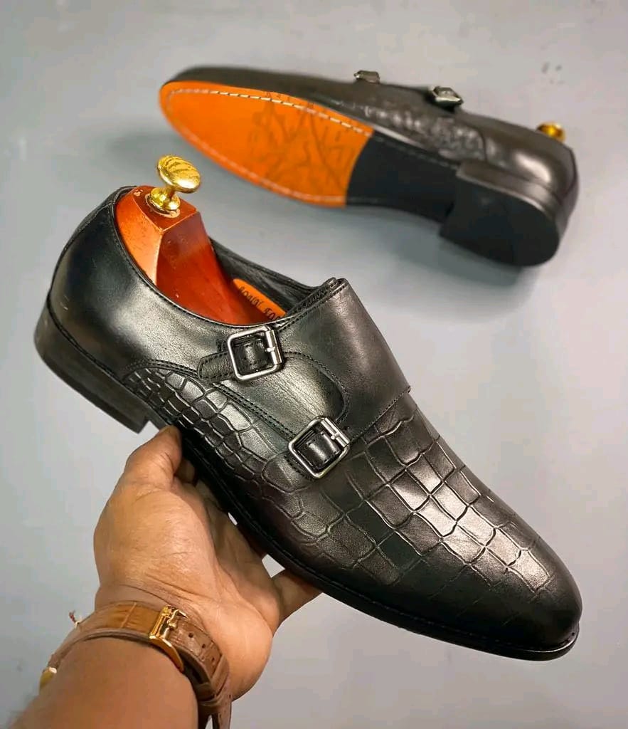 High quality black billionaire official leather shoes