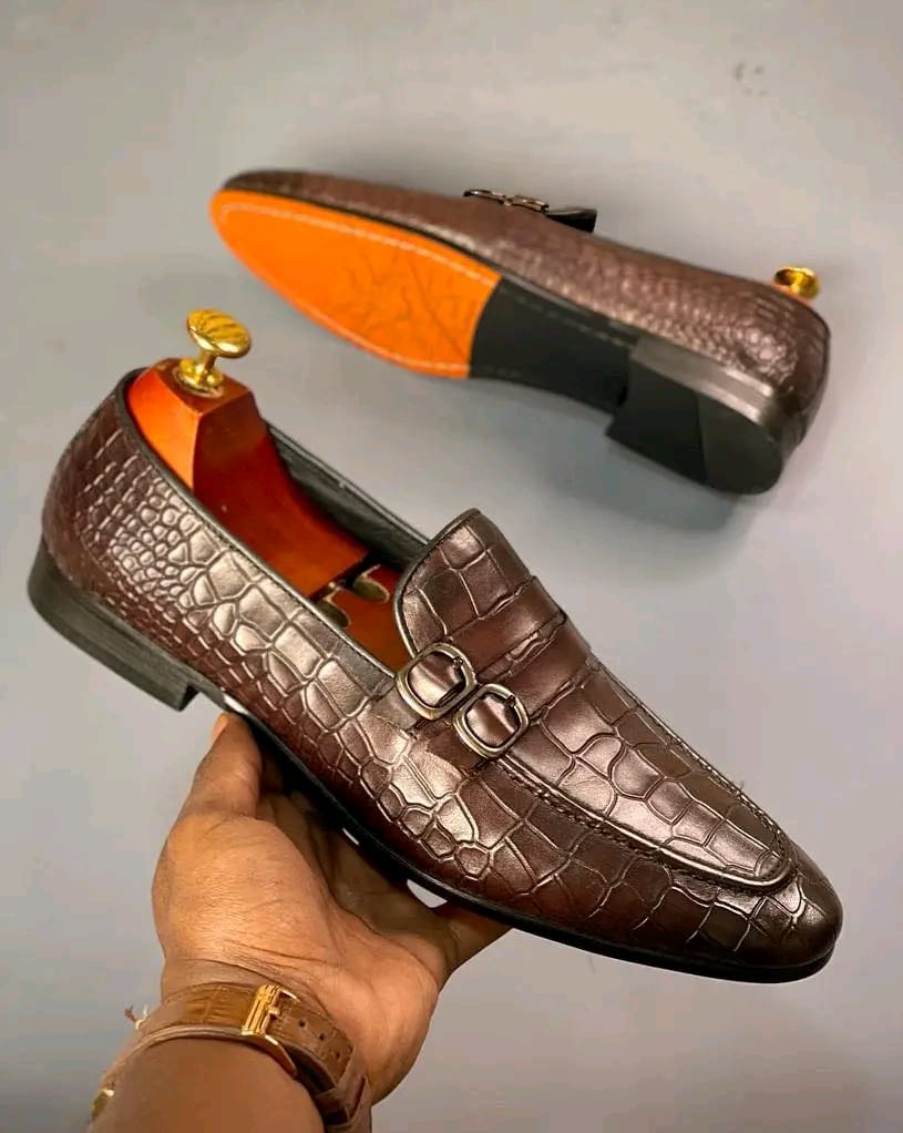High quality brown billionaire official leather shoes