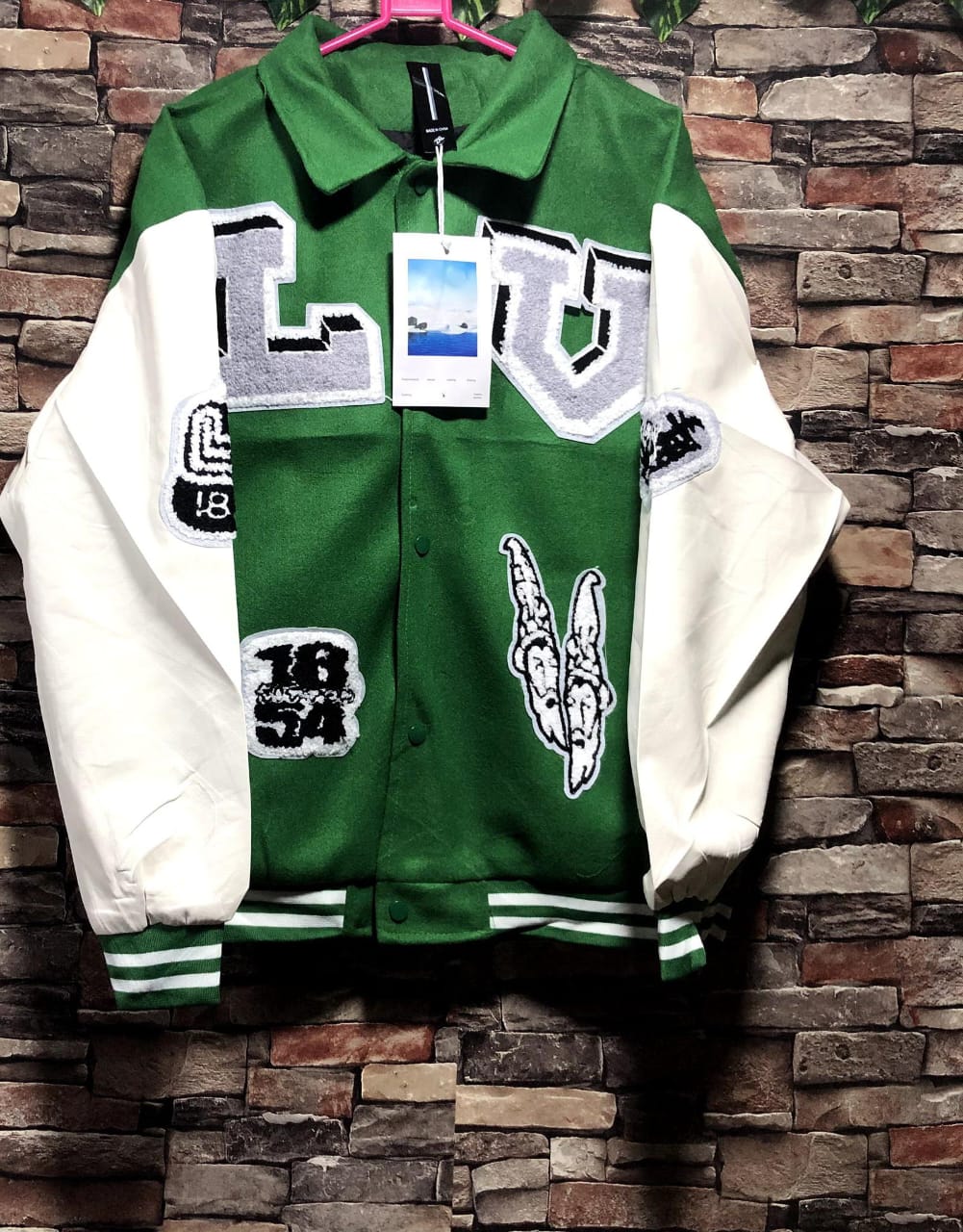 Louis Vuitton varsity jackets green
