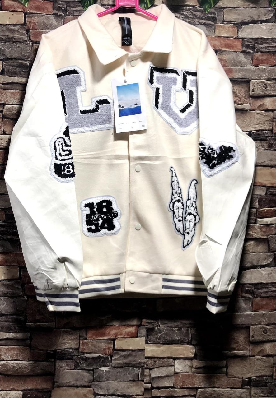 Louis Vuitton varsity jackets white