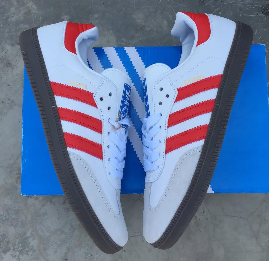 New Adidas Samba Cloud White / Red / Supplier Colour