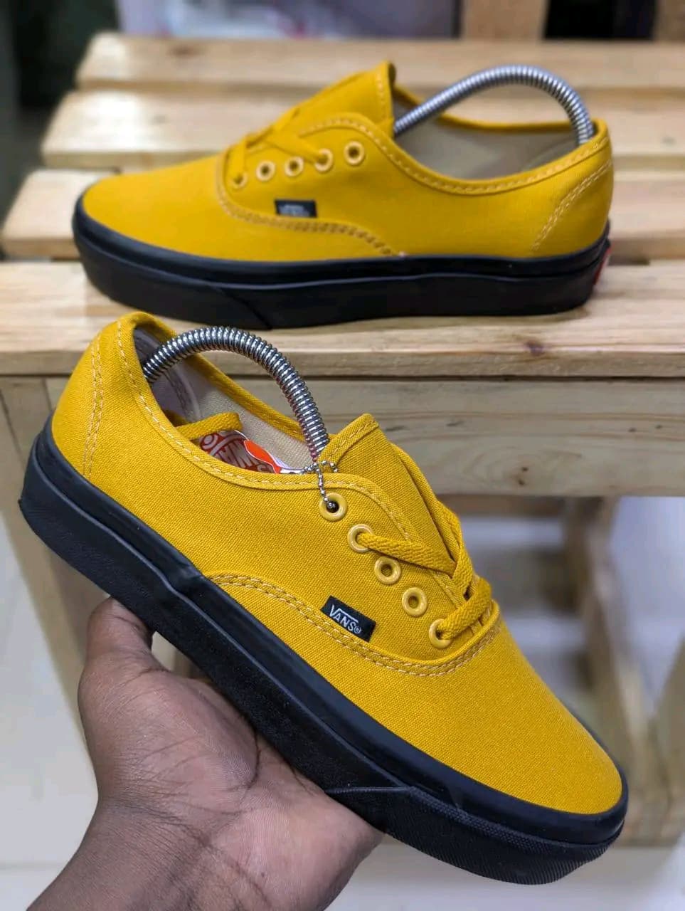 Double Sole Vans of the Wall Sneakers Plain White - Black Sole