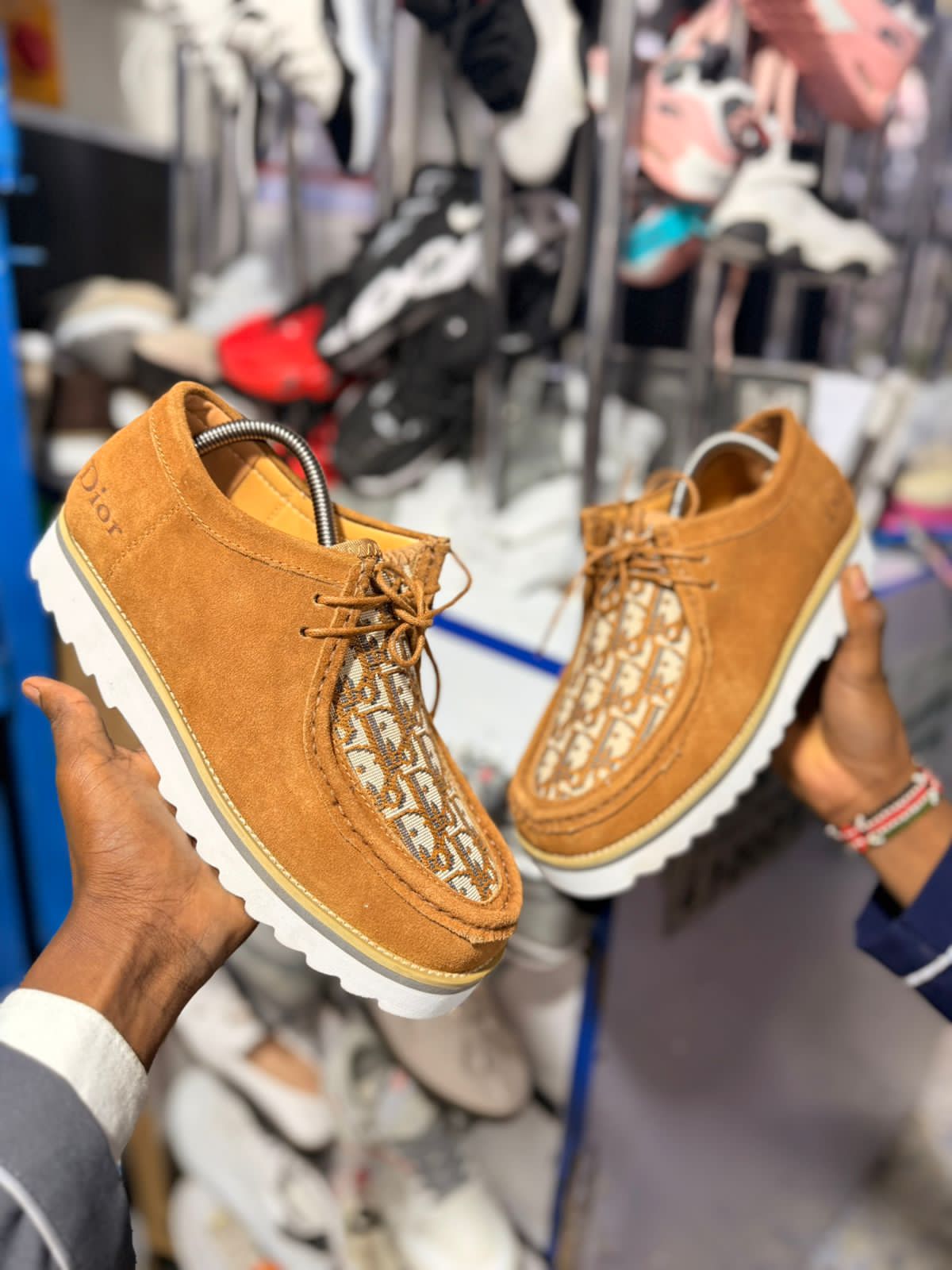 Quality Clarks Dior Men Sneakers - Caramel