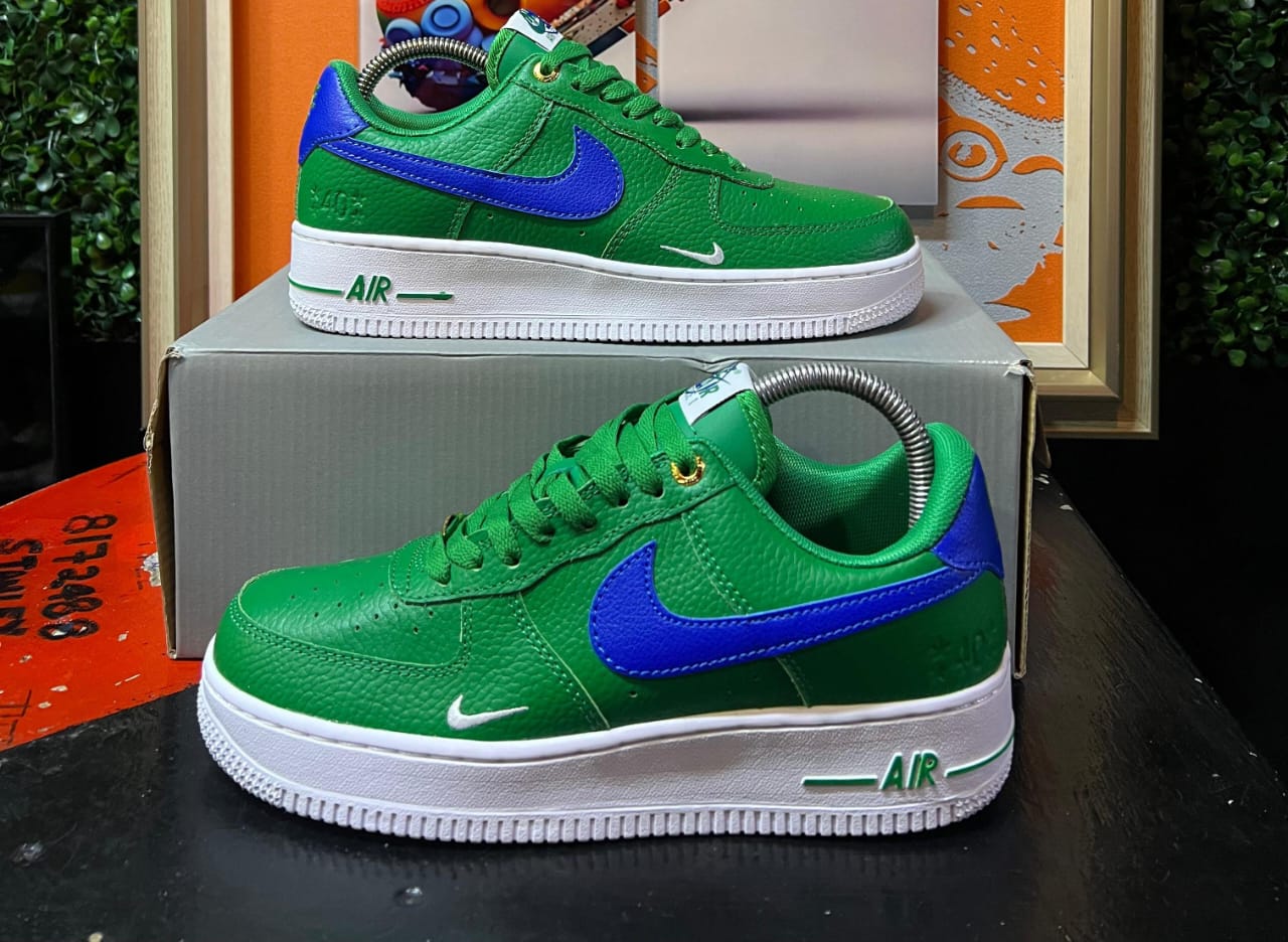 Nike Airforce 1 Custom Sneakers - Green Double Sole