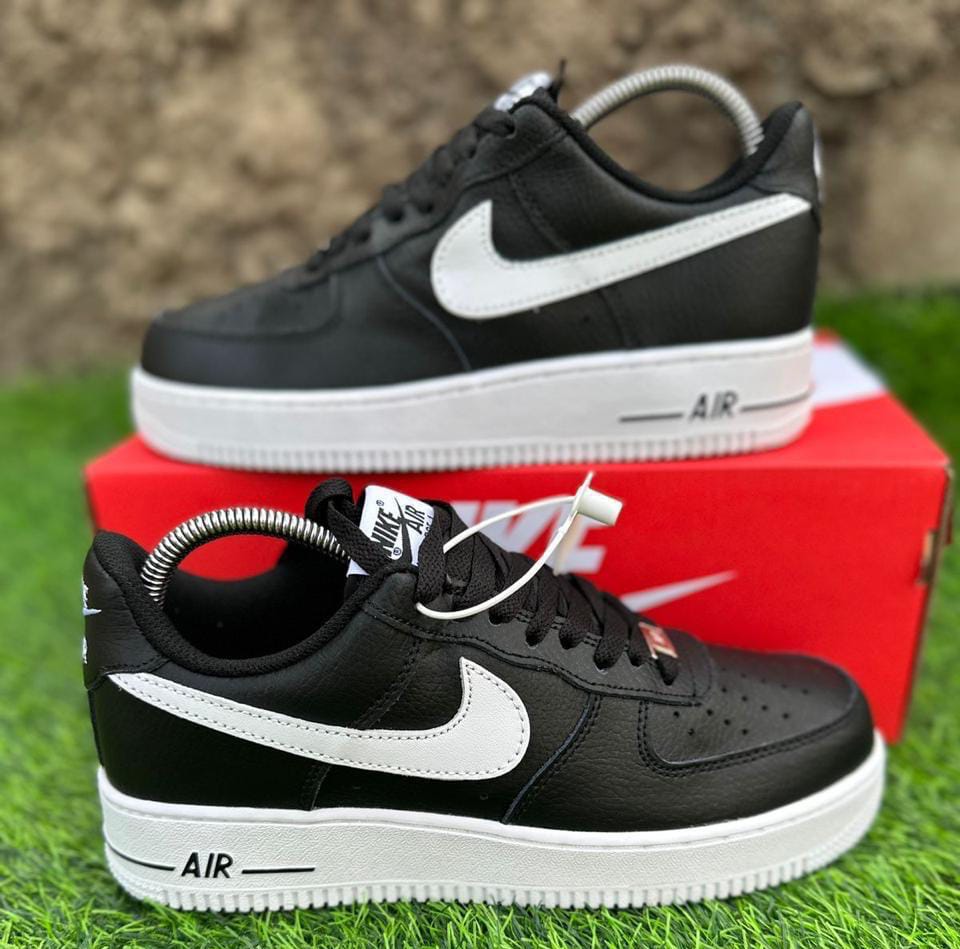 Nike Airforce 1 Custom Sneakers - Black Double Sole