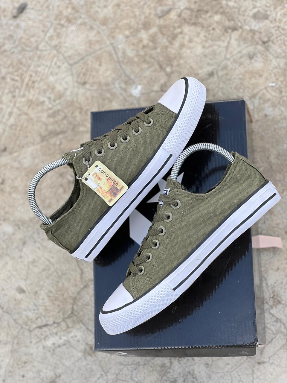 Converse AllStar Low Cuts Green Unisex Canvas Shoes