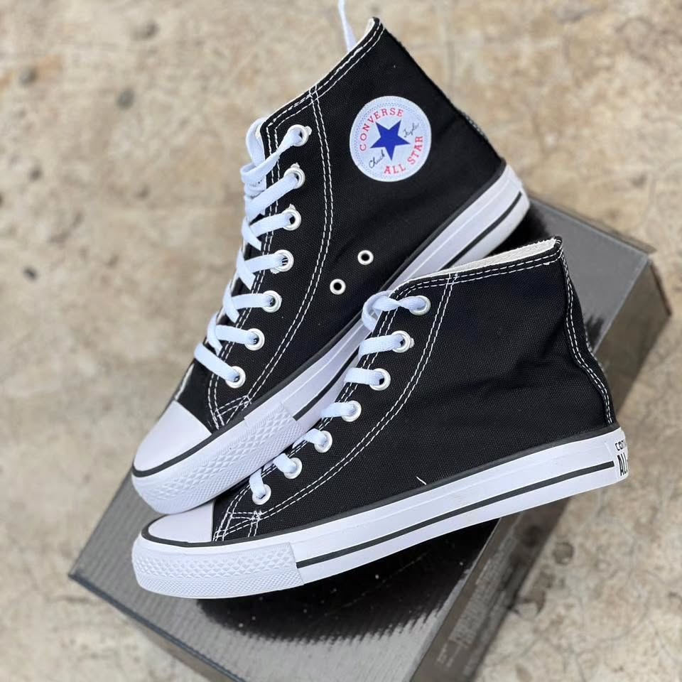 Black Converse AllStar High Cuts Unisex Leather Sneakers