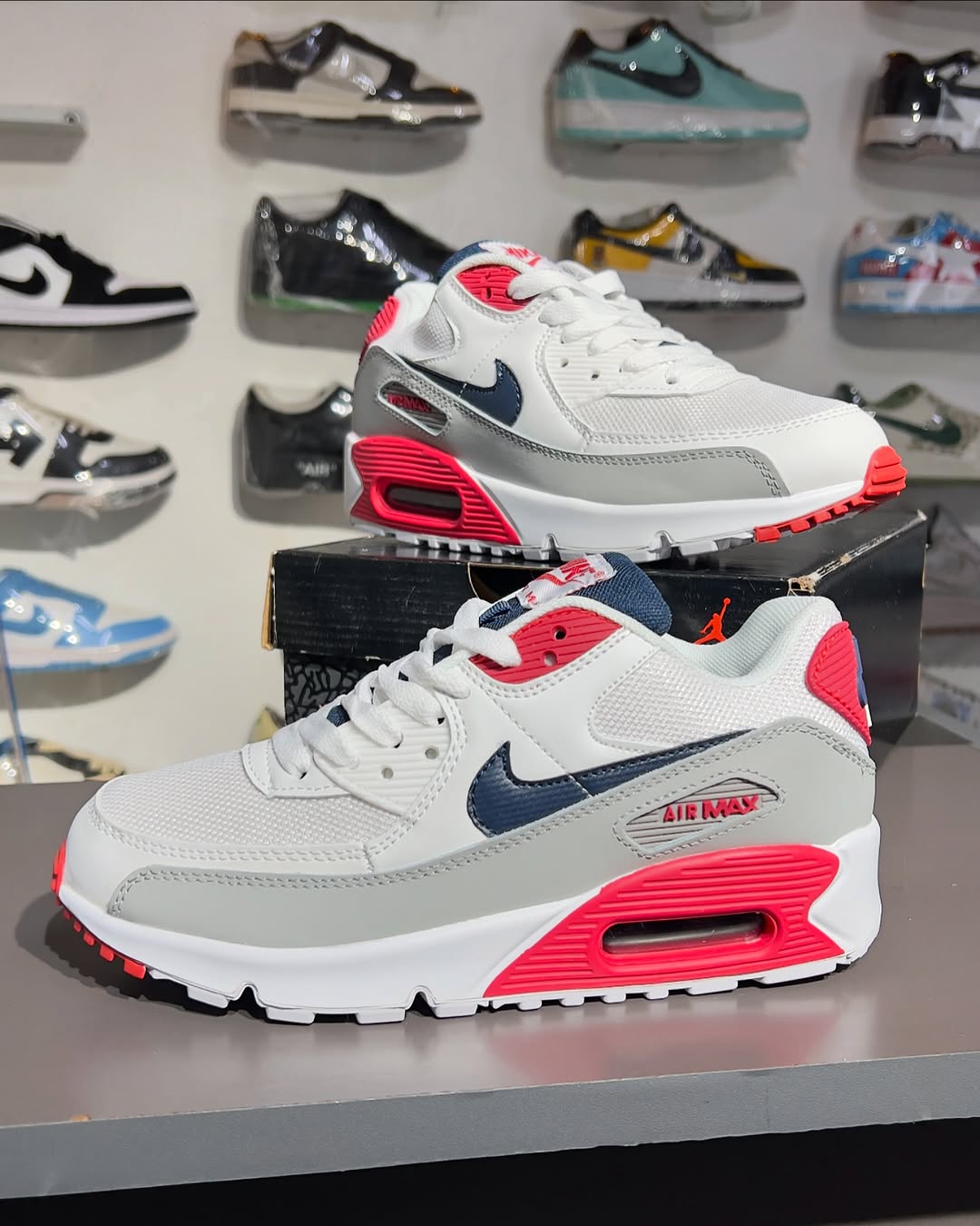 Classic Nike Air Max 90 Customs White Unisex Sneakers