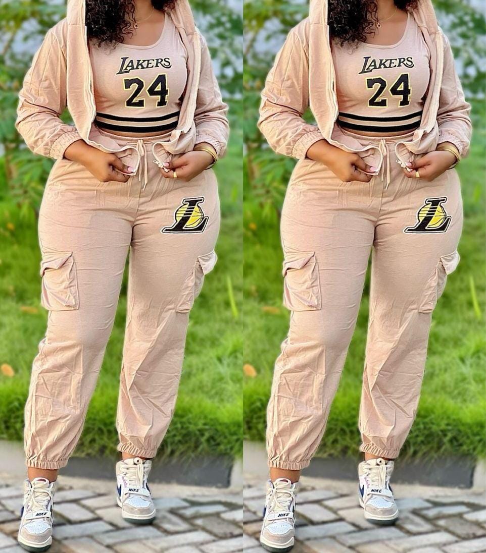 Lakers beige 3 piece set suits