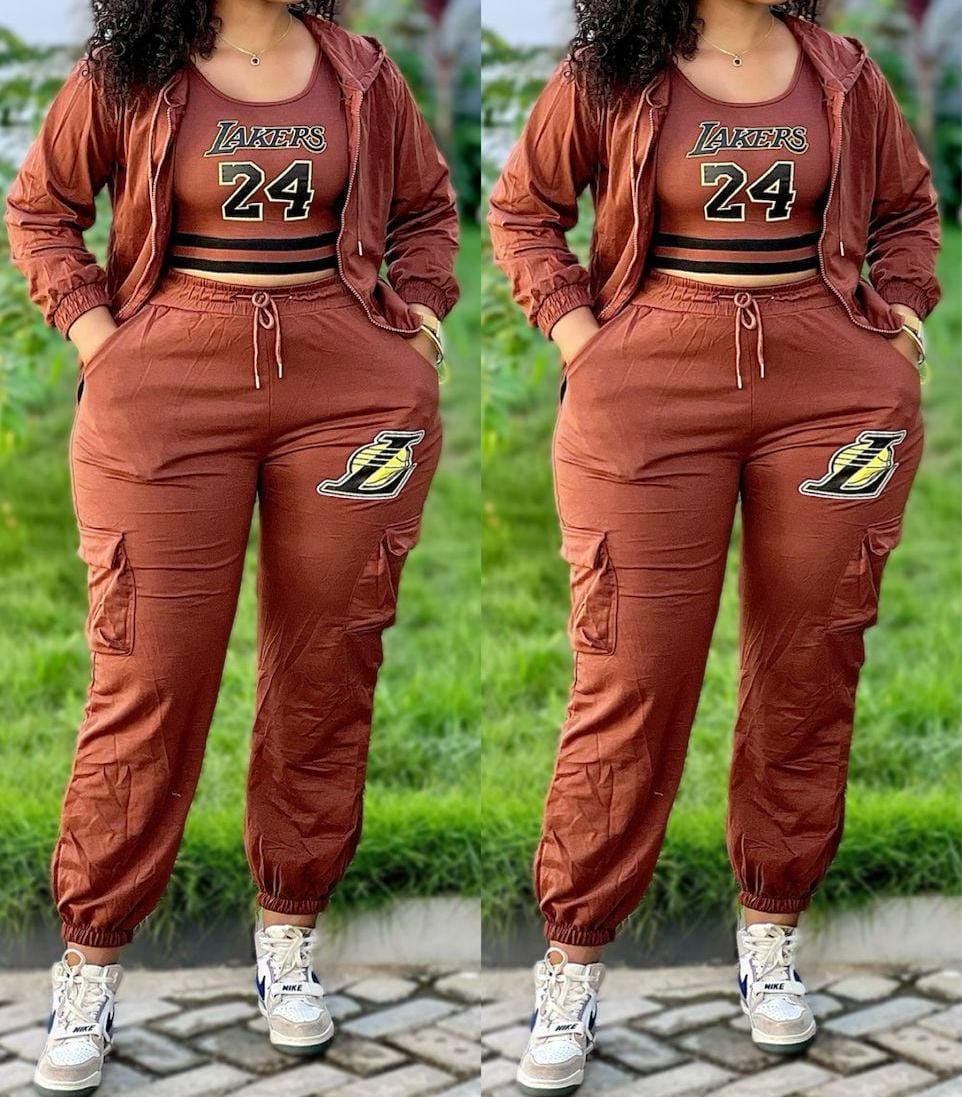 Lakers brown 3 piece set suits