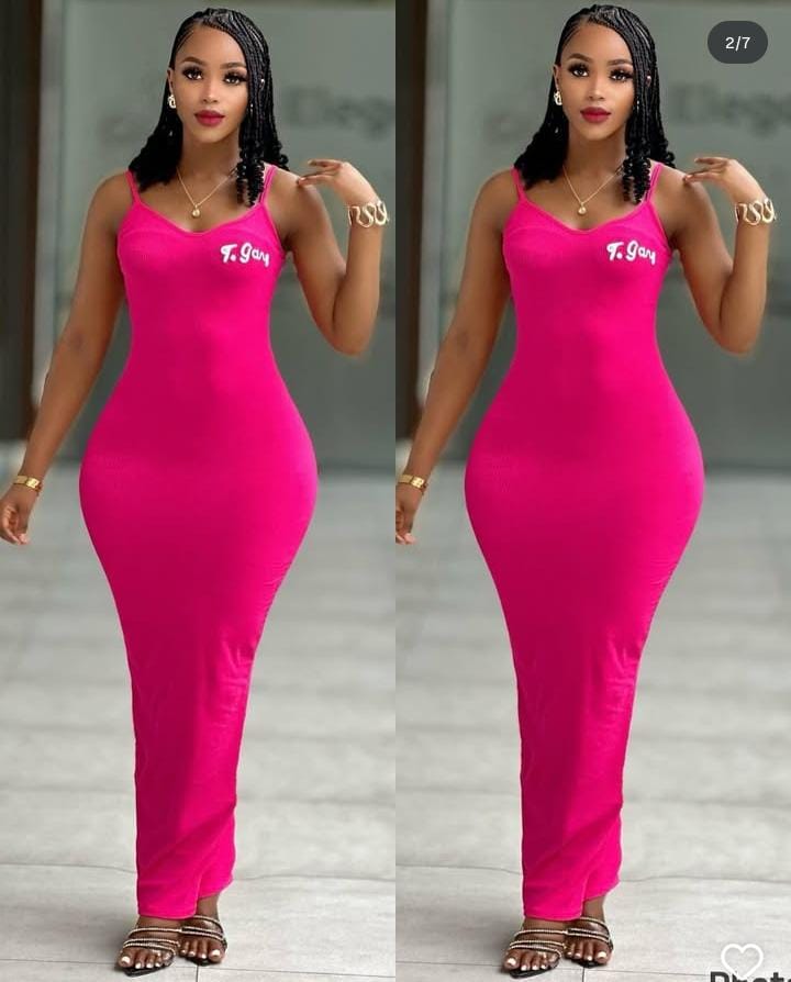 T-Gang Zae Long Dress Pink All Sizes