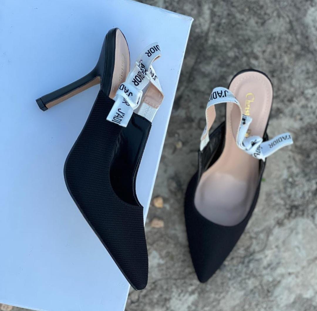 Christian Dior J\'Adior Slingback Black Ladies Heels